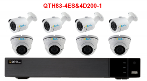 8 Channel AHD Security System with 8 1080p Cameras 1TB HDD (QTH83-4ES&4D200-1)