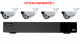 4 Channel AHD Security System with 4 1080P Starlight IR Waterproof AHD Bullet Camera 1TB HDD (QTH43-4QH8057B-1)